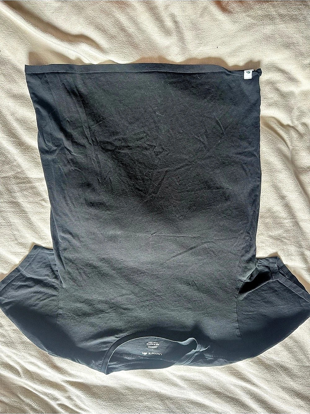 Lacoste Underwear Crew Neck T-Shirt Short Sleeve Tee in Black Large Like New